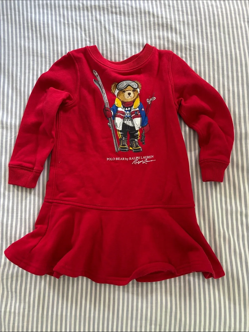 Ralph Lauren Red Polo Bear Ski Dress